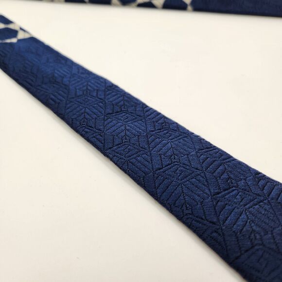 VTG 90s JC Penny Tie Mens Eclectic Retro Embroidered Preppy Edgy Grandpa Core - Picture 6 of 11